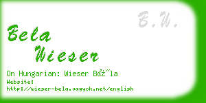 bela wieser business card